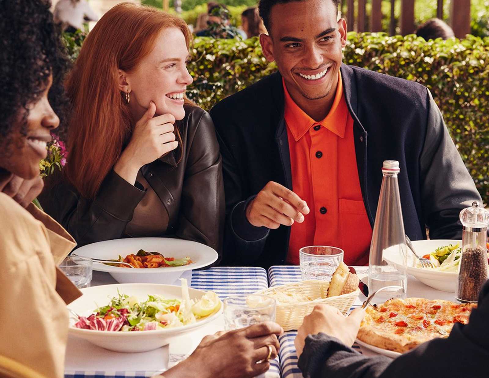 Eating with friends